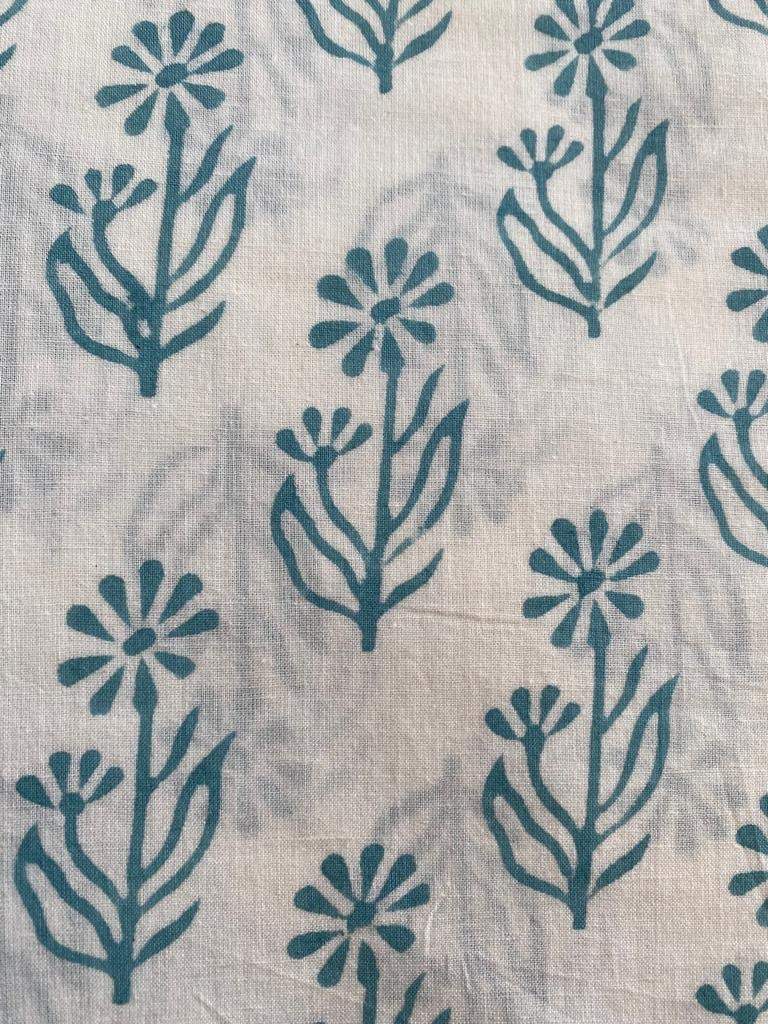 Flower Print Cotton Fabric, Sewing Fabric, Dressmaking banyans Fabric, Indian Fabric By The Yard, Craft Fabric, Upholstery Fabric - Maple Village Lane