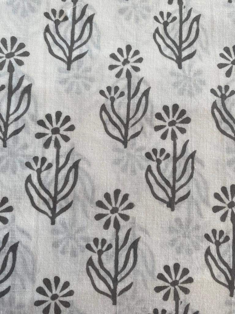 Indian Cotton Block Print Fabric by the Yard -Sewing and Quilting Fabric - Maple Village Lane