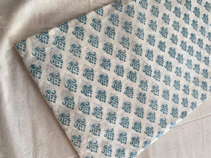 Indian Cotton Block Print Fabric by the Yard -Sewing and Quilting Fabric - Maple Village Lane