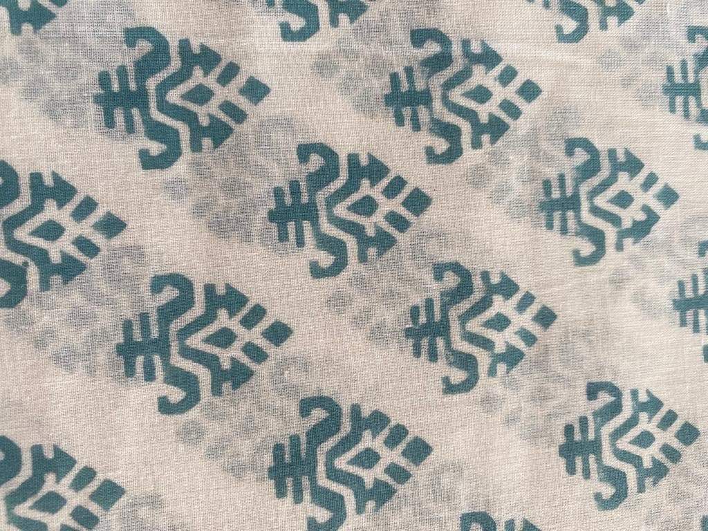 Indian Cotton Block Print Fabric by the Yard -Sewing and Quilting Fabric - Maple Village Lane