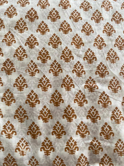 Indian Cotton Block Print Fabric by the Yard -Sewing and Quilting Fabric - Maple Village Lane