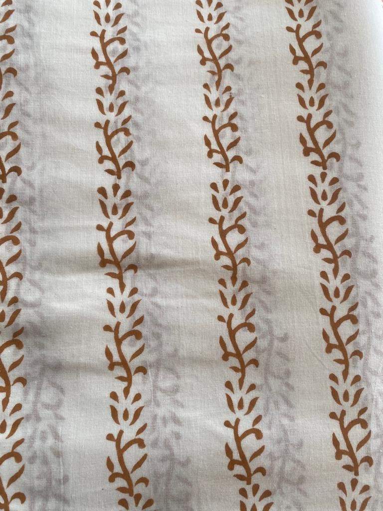 Indian Cotton Block Print Fabric by the Yard -Sewing and Quilting Fabric - Maple Village Lane