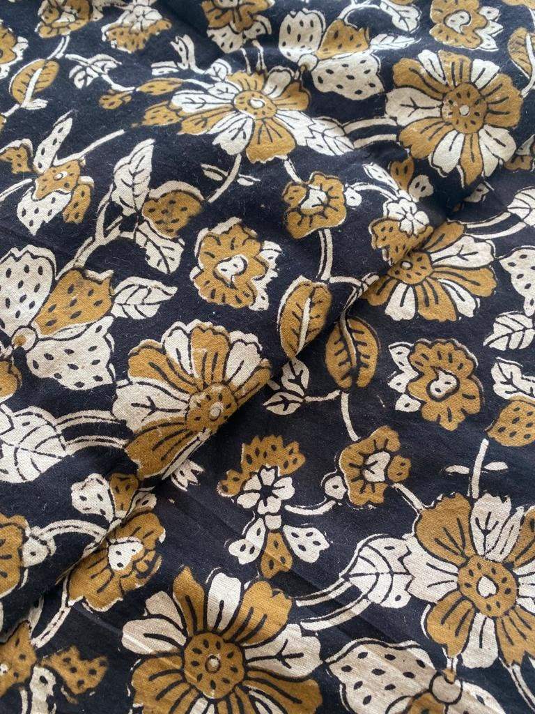 Indian Cotton Block Print Fabric by the Yard -Sewing and Quilting Fabric - Maple Village Lane