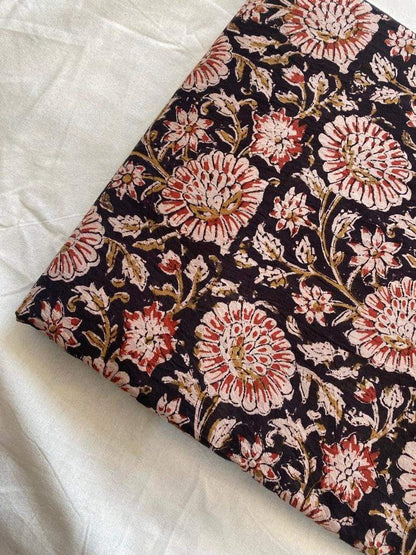 Indian Cotton Block Print Fabric by the Yard -Sewing and Quilting Fabric - Maple Village Lane