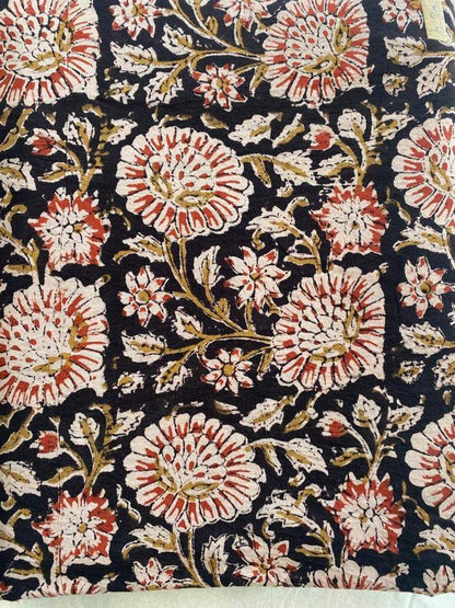 Indian Cotton Block Print Fabric by the Yard -Sewing and Quilting Fabric - Maple Village Lane