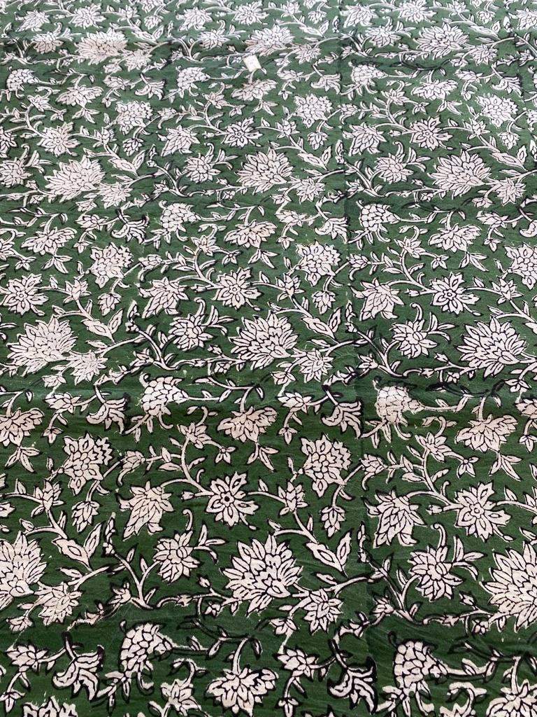 Indian Cotton Block Print Fabric by the Yard -Sewing and Quilting Fabric - Maple Village Lane