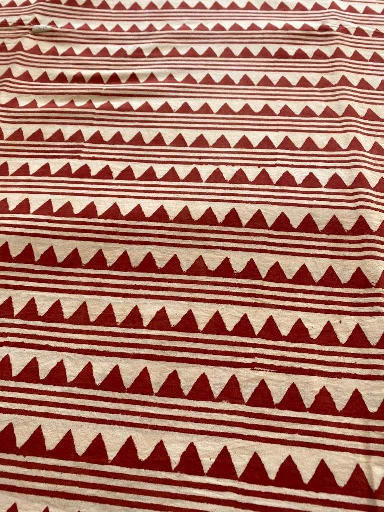 Indian Cotton Block Print Fabric by the Yard -Sewing and Quilting Fabric - Maple Village Lane