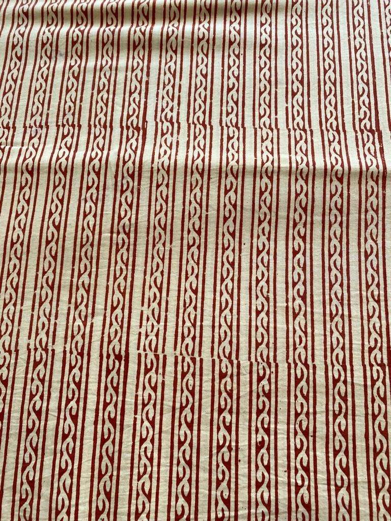 Indian Cotton Block Print Fabric by the Yard -Sewing and Quilting Fabric - Maple Village Lane