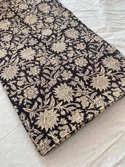 Indian Cotton Block Print Fabric by the Yard -Sewing and Quilting Fabric - Maple Village Lane