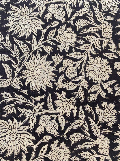 Indian Cotton Block Print Fabric by the Yard -Sewing and Quilting Fabric - Maple Village Lane