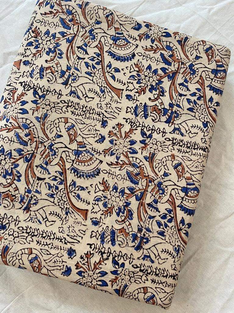 Hand block print, floral print, soft cotton fabric, Fabric modern floral fabric Indian print fabric womens dress fabric white Red color - Maple Village Lane