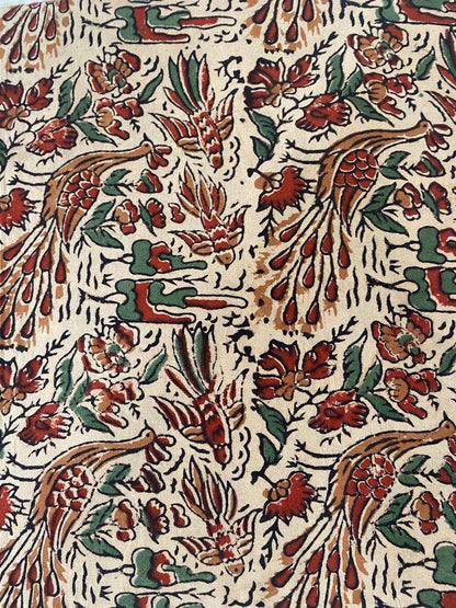 Indian Cotton Block Print Fabric by the Yard -Sewing and Quilting Fabric - Maple Village Lane