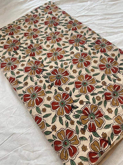 Indian Cotton Block Print Fabric by the Yard -Sewing and Quilting Fabric - Maple Village Lane