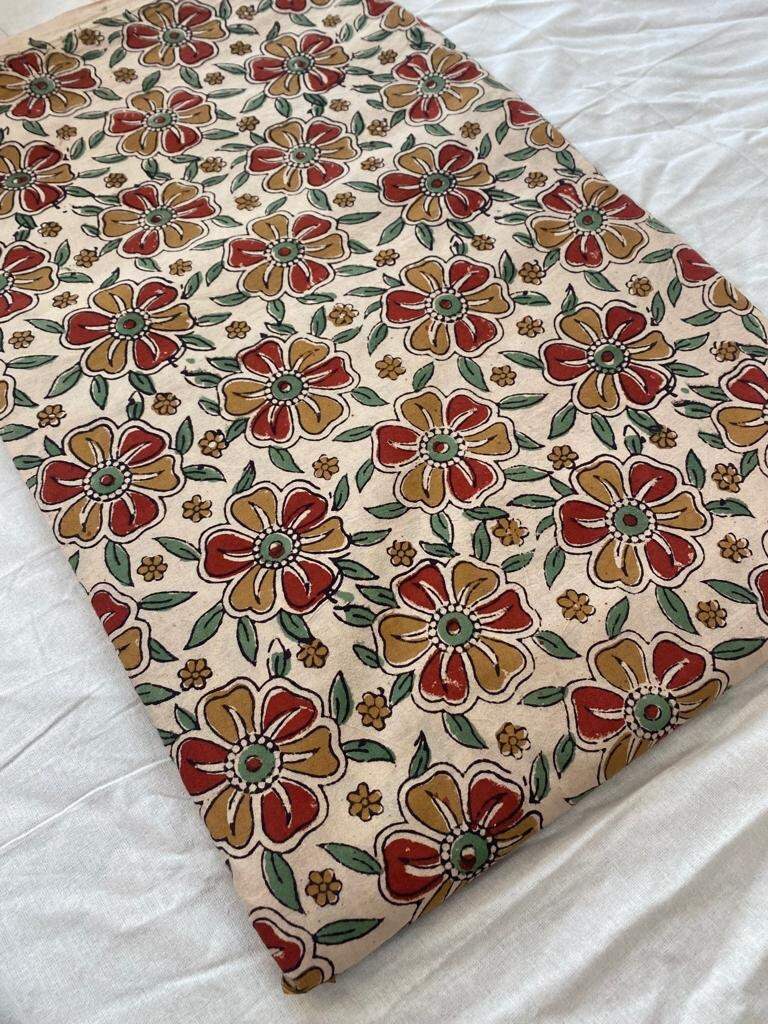 Indian Cotton Block Print Fabric by the Yard -Sewing and Quilting Fabric - Maple Village Lane