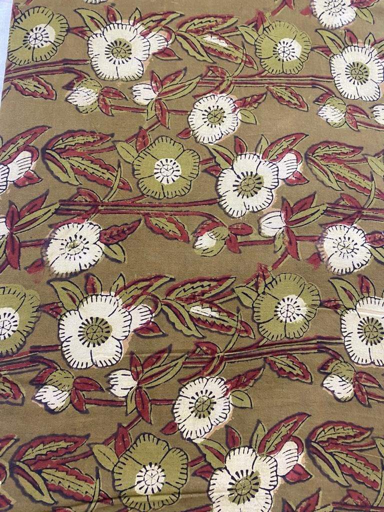 Indian Cotton Block Print Fabric by the Yard -Sewing and Quilting Fabric - Maple Village Lane