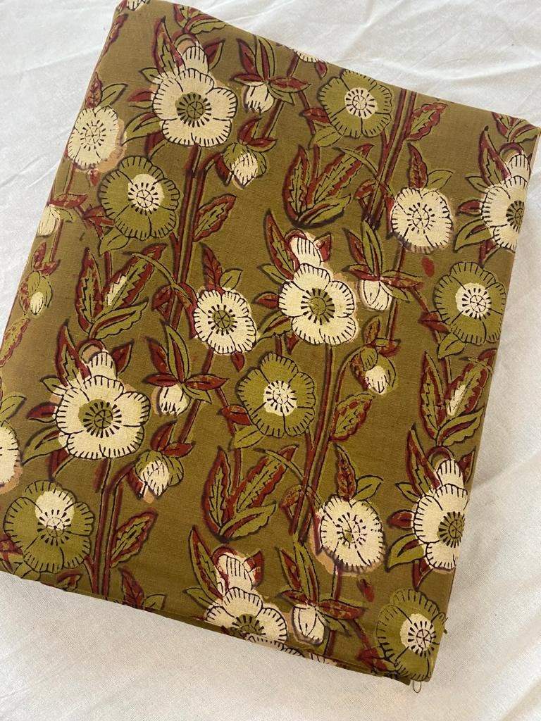 Indian Cotton Block Print Fabric by the Yard -Sewing and Quilting Fabric - Maple Village Lane