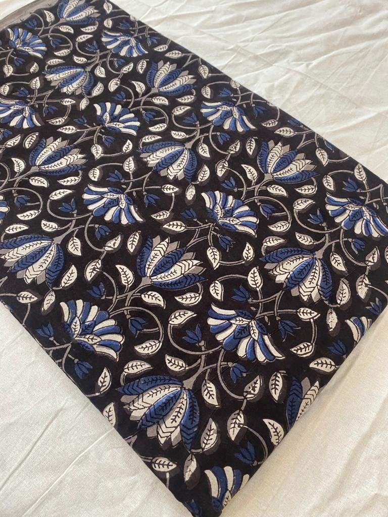 Indian Cotton Block Print Fabric by the Yard -Sewing and Quilting Fabric - Maple Village Lane