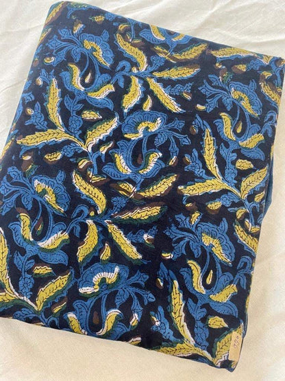 Indian Cotton Block Print Fabric by the Yard -Sewing and Quilting Fabric - Maple Village Lane