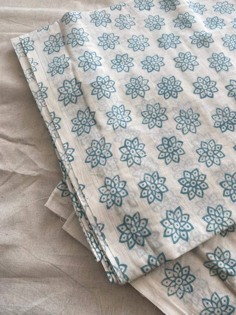 Indian Cotton Block Print Fabric by the Yard -Sewing and Quilting Fabric - Maple Village Lane