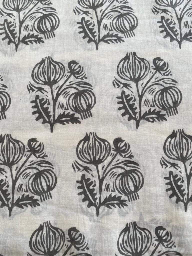 Indian Cotton Block Print Fabric by the Yard -Sewing and Quilting Fabric - Maple Village Lane