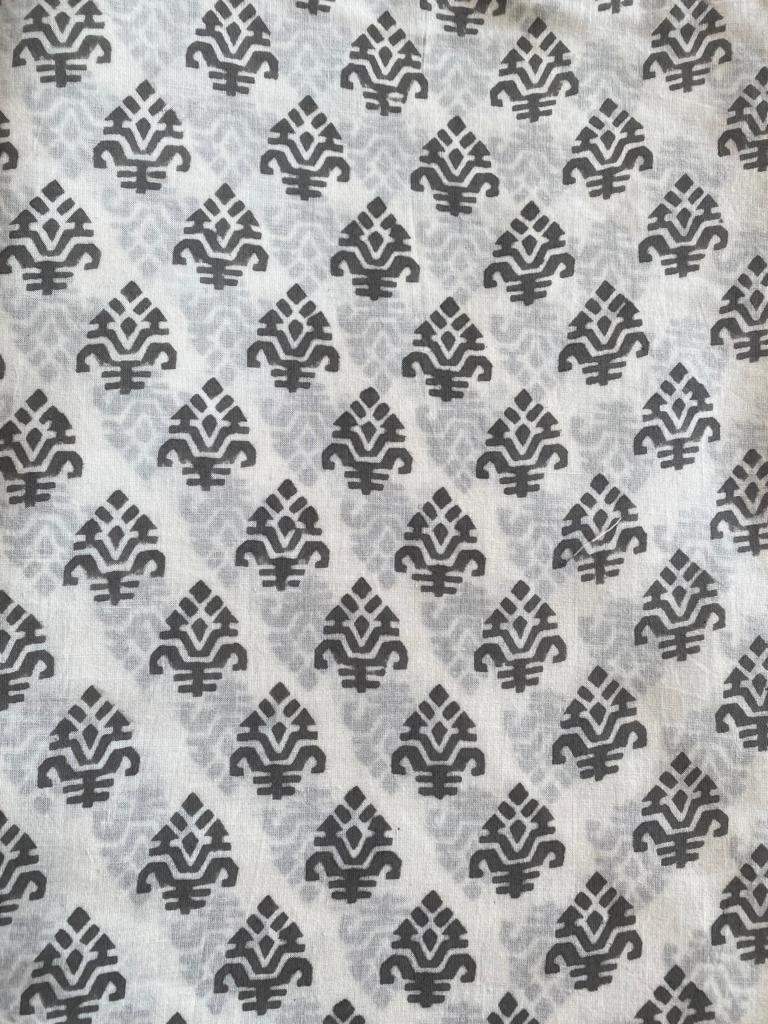 Indian Cotton Block Print Fabric by the Yard -Sewing and Quilting Fabric - Maple Village Lane