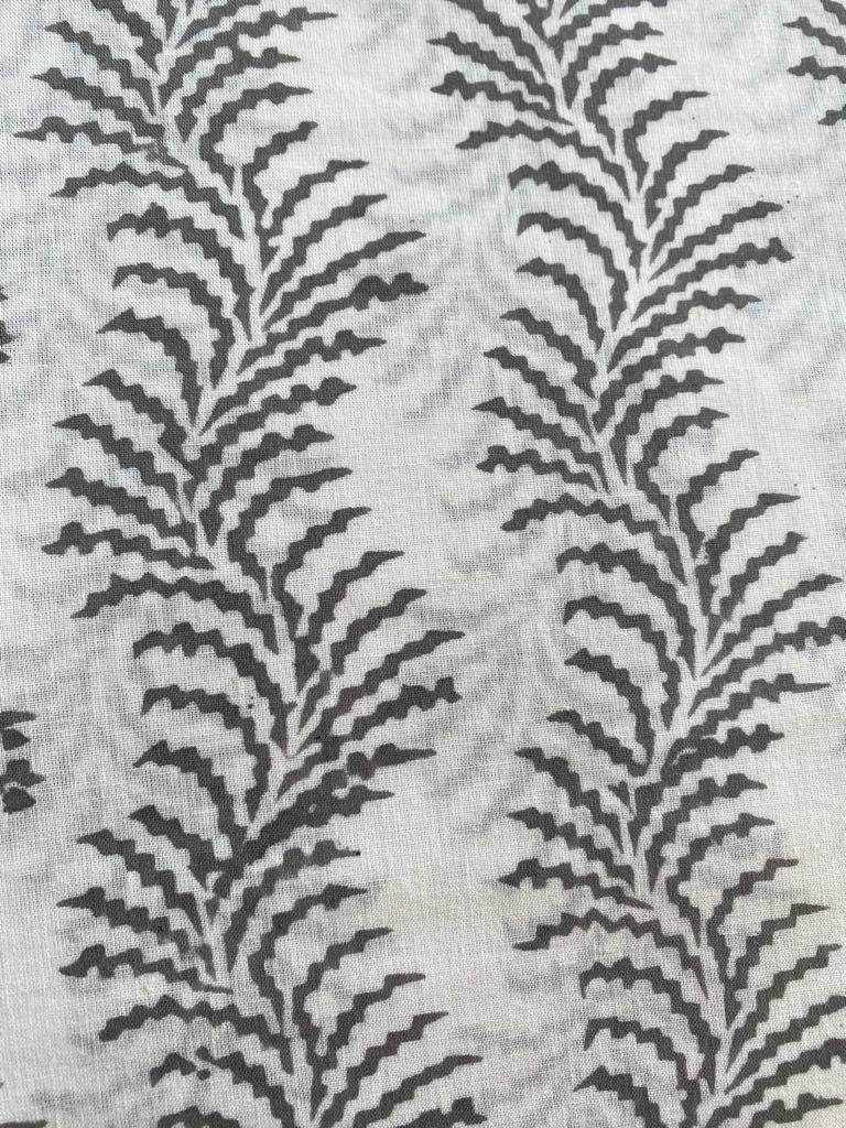 Gray Flower Print Cotton Fabric, Sewing Fabric, Dressmaking banyans Fabric, Indian Fabric By The Yard, Craft Fabric, Upholstery Fabric - Maple Village Lane