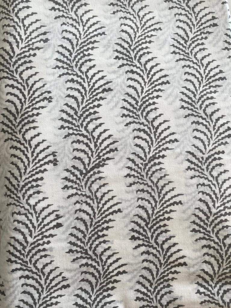 Gray Flower Print Cotton Fabric, Sewing Fabric, Dressmaking banyans Fabric, Indian Fabric By The Yard, Craft Fabric, Upholstery Fabric - Maple Village Lane