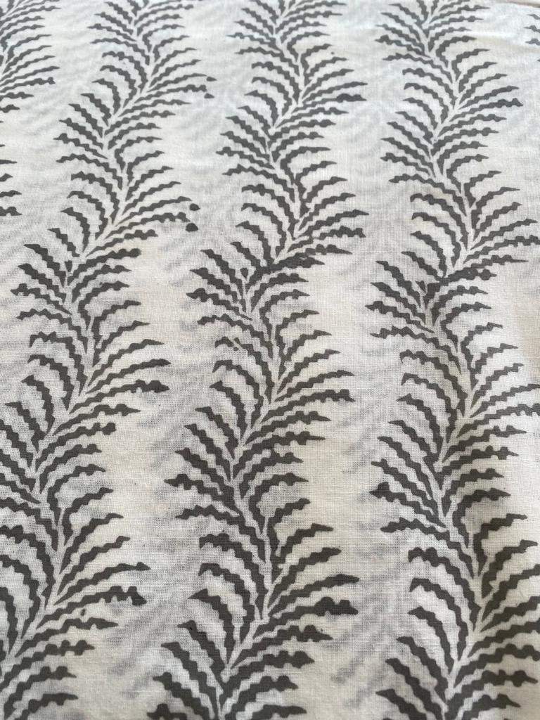 Gray Flower Print Cotton Fabric, Sewing Fabric, Dressmaking banyans Fabric, Indian Fabric By The Yard, Craft Fabric, Upholstery Fabric - Maple Village Lane