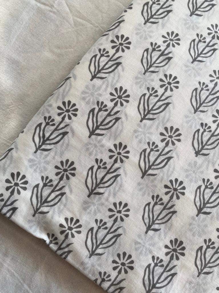 Indian Cotton Block Print Fabric by the Yard -Sewing and Quilting Fabric - Maple Village Lane