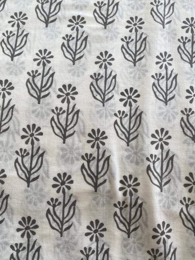 Indian Cotton Block Print Fabric by the Yard -Sewing and Quilting Fabric - Maple Village Lane