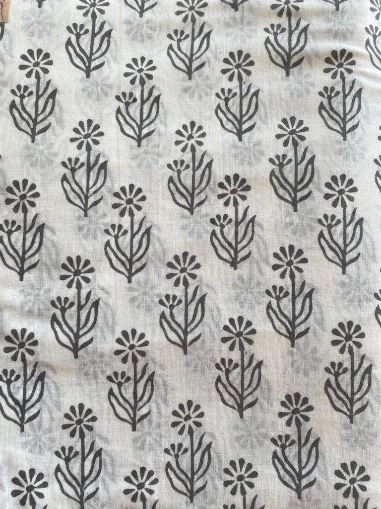 Indian Cotton Block Print Fabric by the Yard -Sewing and Quilting Fabric - Maple Village Lane