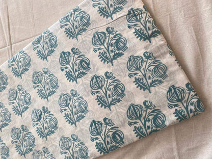 Indian Cotton Block Print Fabric by the Yard -Sewing and Quilting Fabric - Maple Village Lane