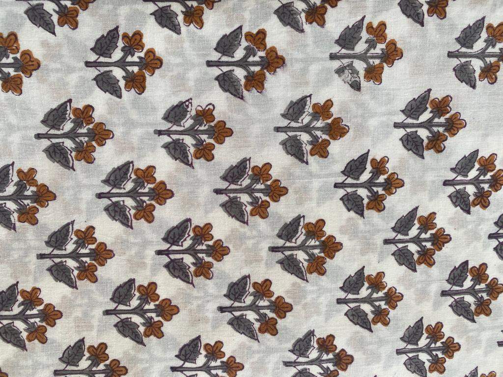 Indian Cotton Block Print Fabric by the Yard -Sewing and Quilting Fabric - Maple Village Lane