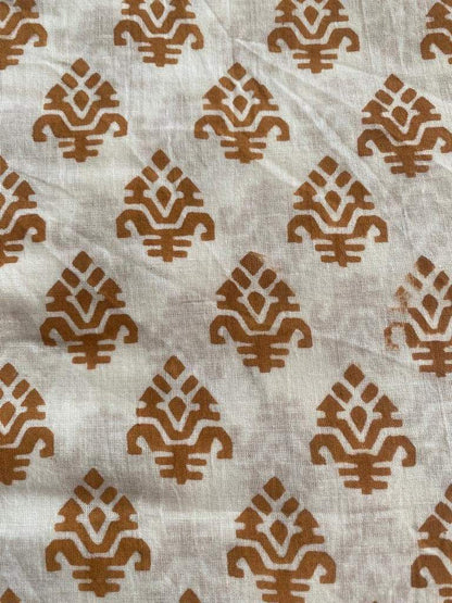 Indian Cotton Block Print Fabric by the Yard -Sewing and Quilting Fabric - Maple Village Lane