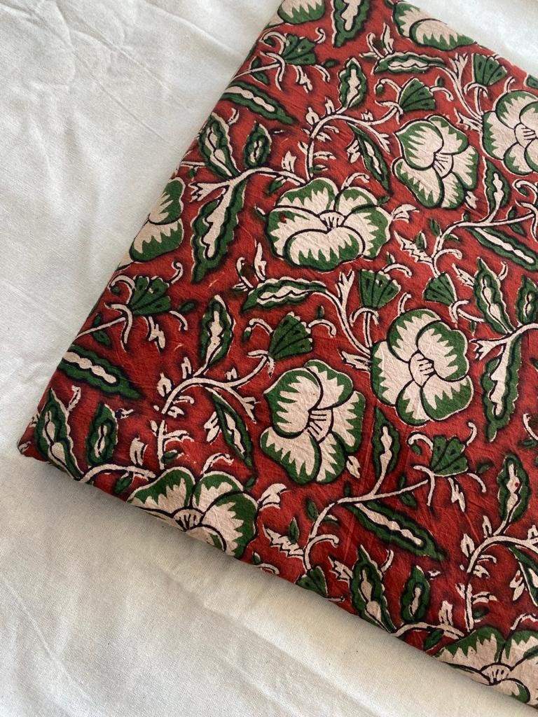 Indian Cotton Block Print Fabric by the Yard -Sewing and Quilting Fabric - Maple Village Lane