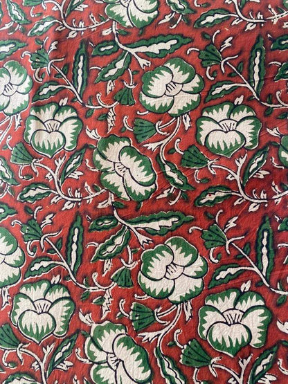 Indian Cotton Block Print Fabric by the Yard -Sewing and Quilting Fabric - Maple Village Lane