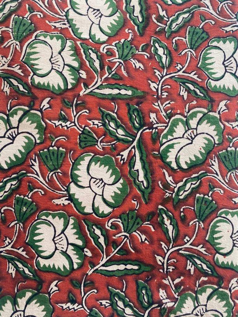 Indian Cotton Block Print Fabric by the Yard -Sewing and Quilting Fabric - Maple Village Lane