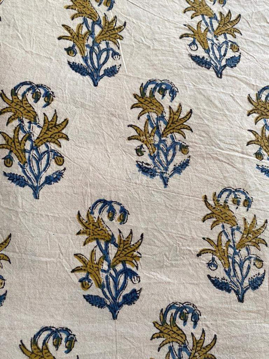 Cotton fabric, Fabric by yard, Hand printed fabric, Block Print Fabric, Indian Fabric