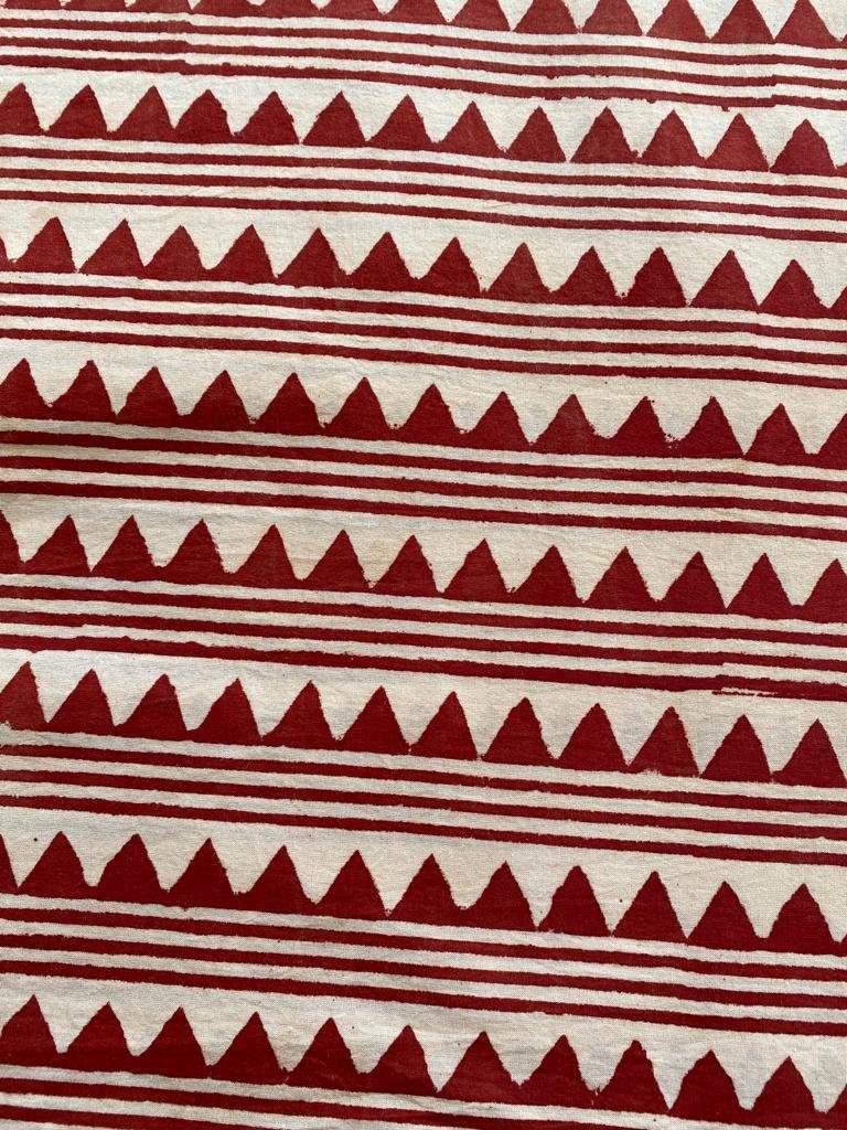 Indian Cotton Block Print Fabric by the Yard -Sewing and Quilting Fabric - Maple Village Lane