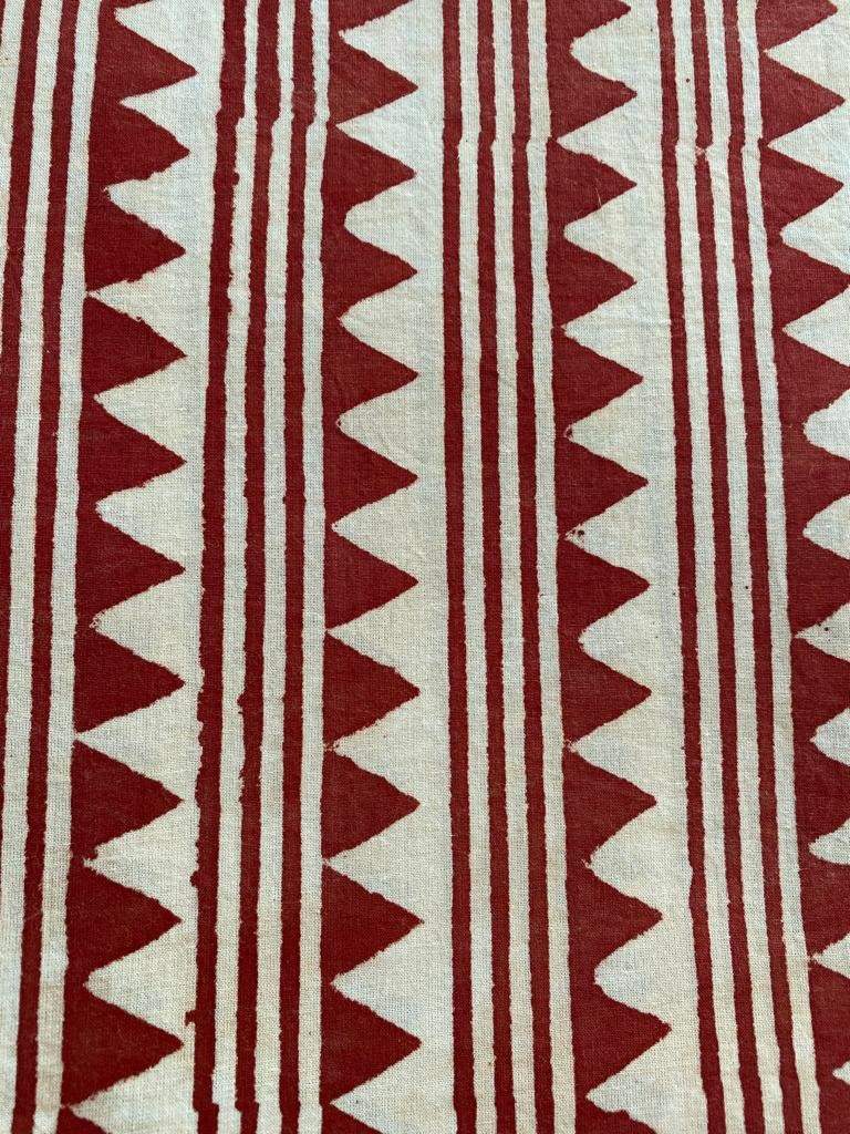 Indian Cotton Block Print Fabric by the Yard -Sewing and Quilting Fabric - Maple Village Lane