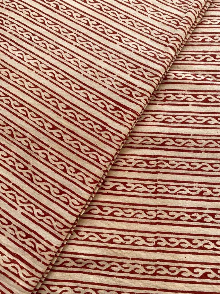 Indian Cotton Block Print Fabric by the Yard -Sewing and Quilting Fabric - Maple Village Lane