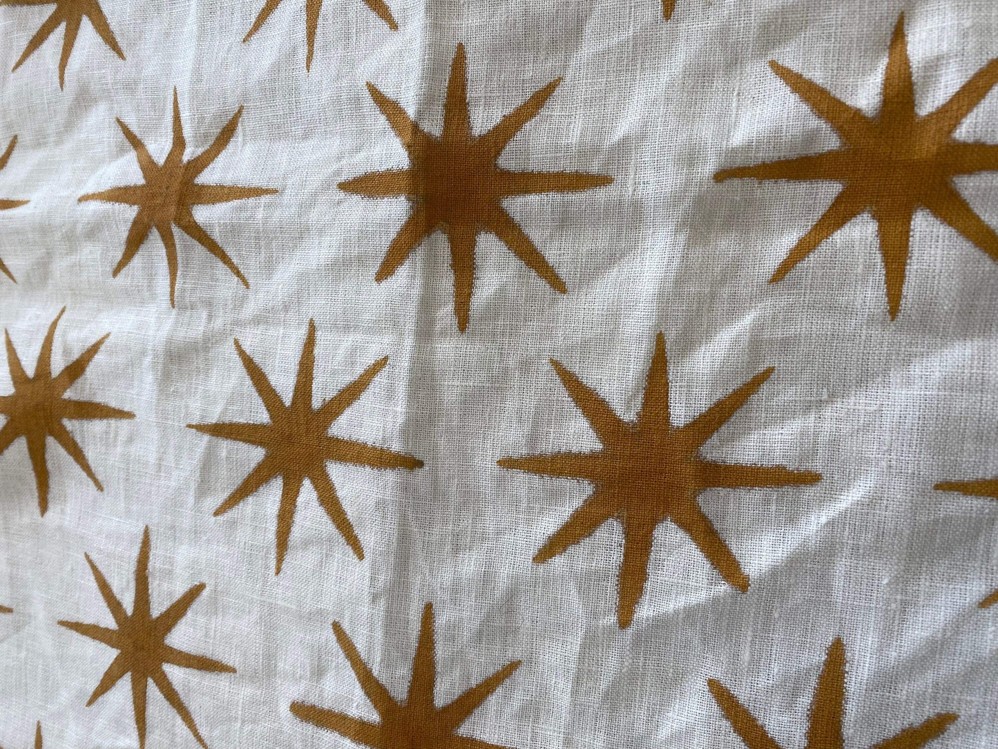 STAR || Indian Hand Block Print Fabric, Indian Linen Fabric, Block Print Fabric, Designer Floral Printing Fabric, Upholstery fabric, - Maple Village Lane