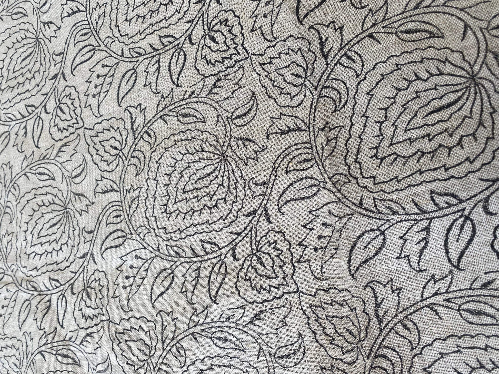 Linen fabric, Fabric by yard, Hand printed fabric, Block Print Fabric, Indian Fabric