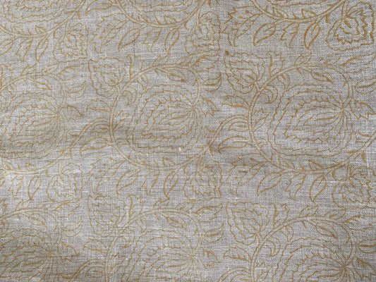 Linen fabric, Fabric by yard, Hand printed fabric, Block Print Fabric, Indian Fabric