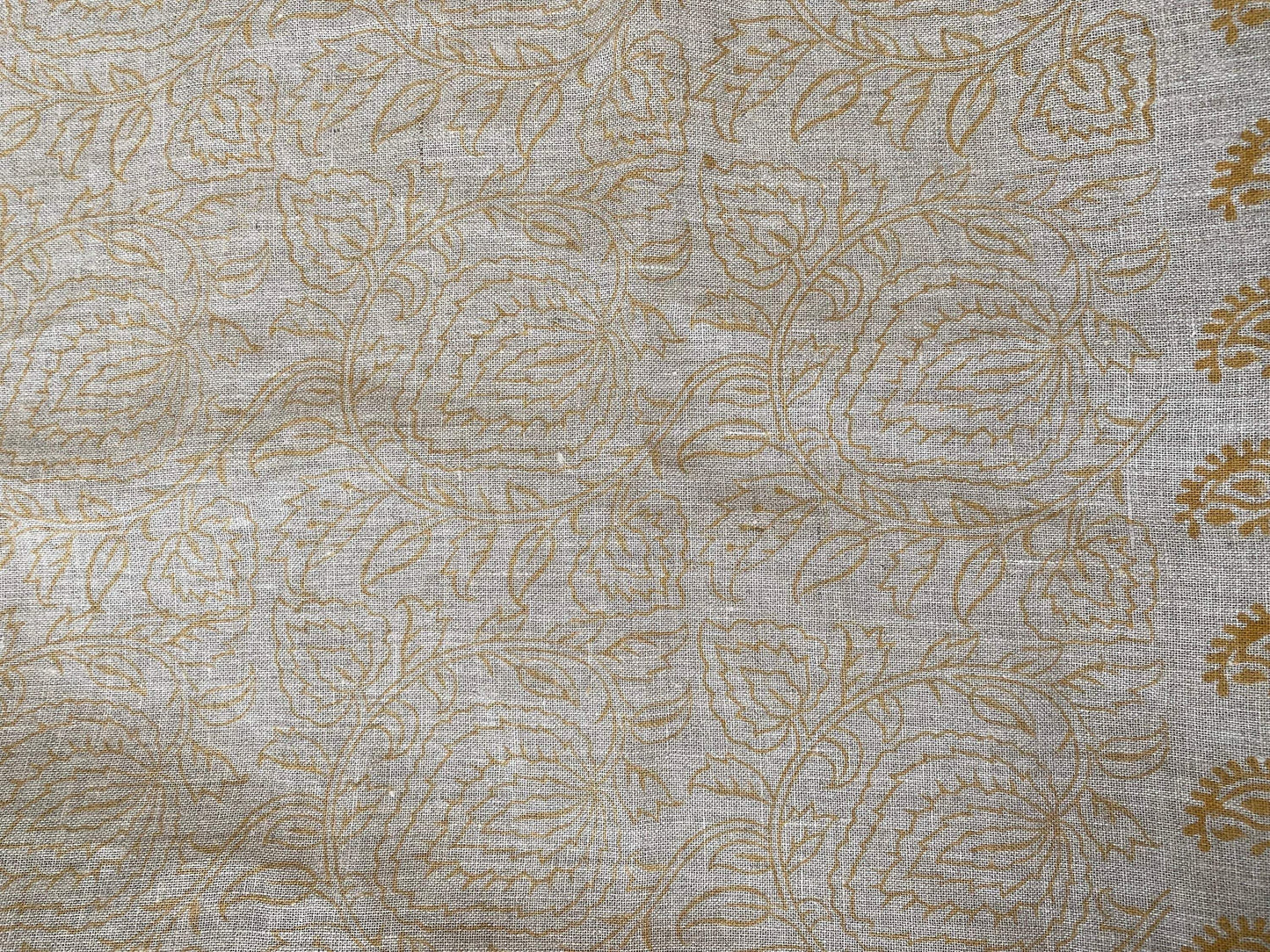 NORA || Indian Hand Block Print Fabric, Indian Linen Fabric, Block Print Fabric, Designer Floral Printing Fabric, Upholstery fabric, Pillow - Maple Village Lane