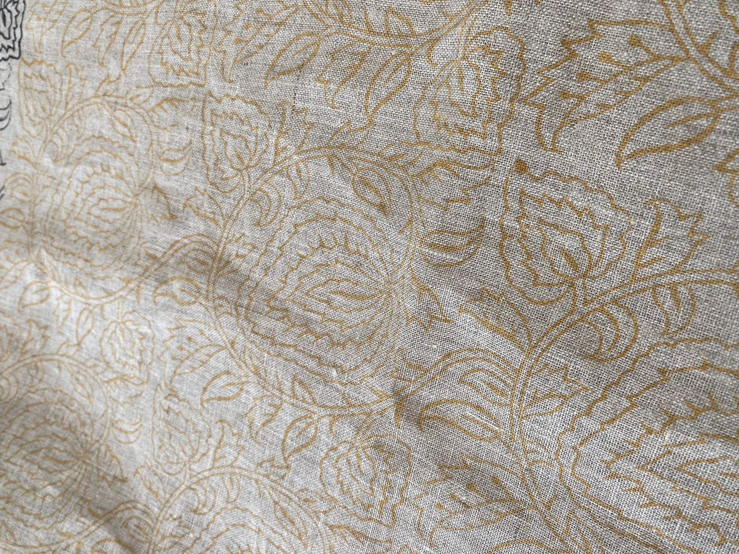 NORA || Indian Hand Block Print Fabric, Indian Linen Fabric, Block Print Fabric, Designer Floral Printing Fabric, Upholstery fabric, Pillow - Maple Village Lane