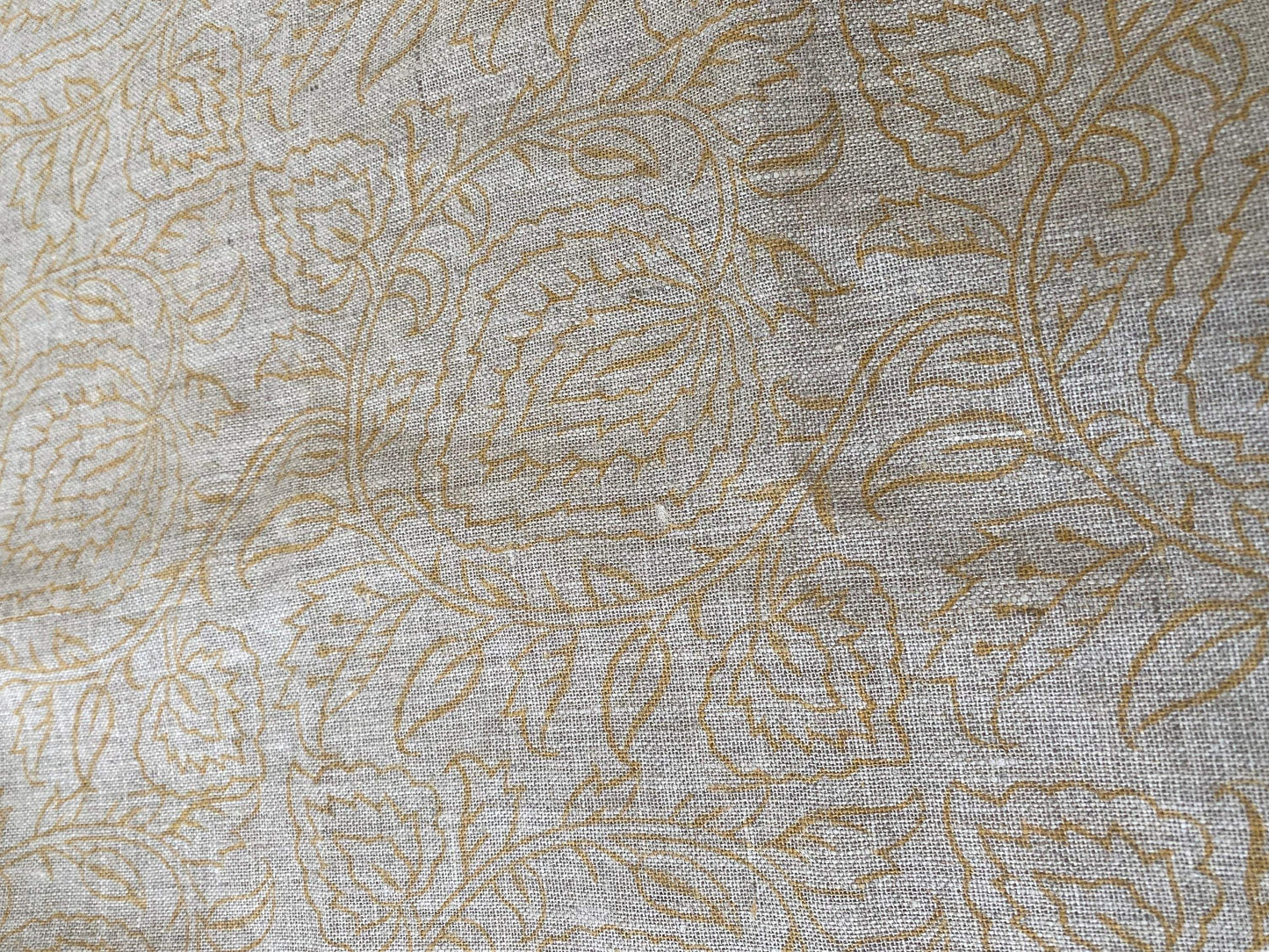 NORA || Indian Hand Block Print Fabric, Indian Linen Fabric, Block Print Fabric, Designer Floral Printing Fabric, Upholstery fabric, Pillow - Maple Village Lane