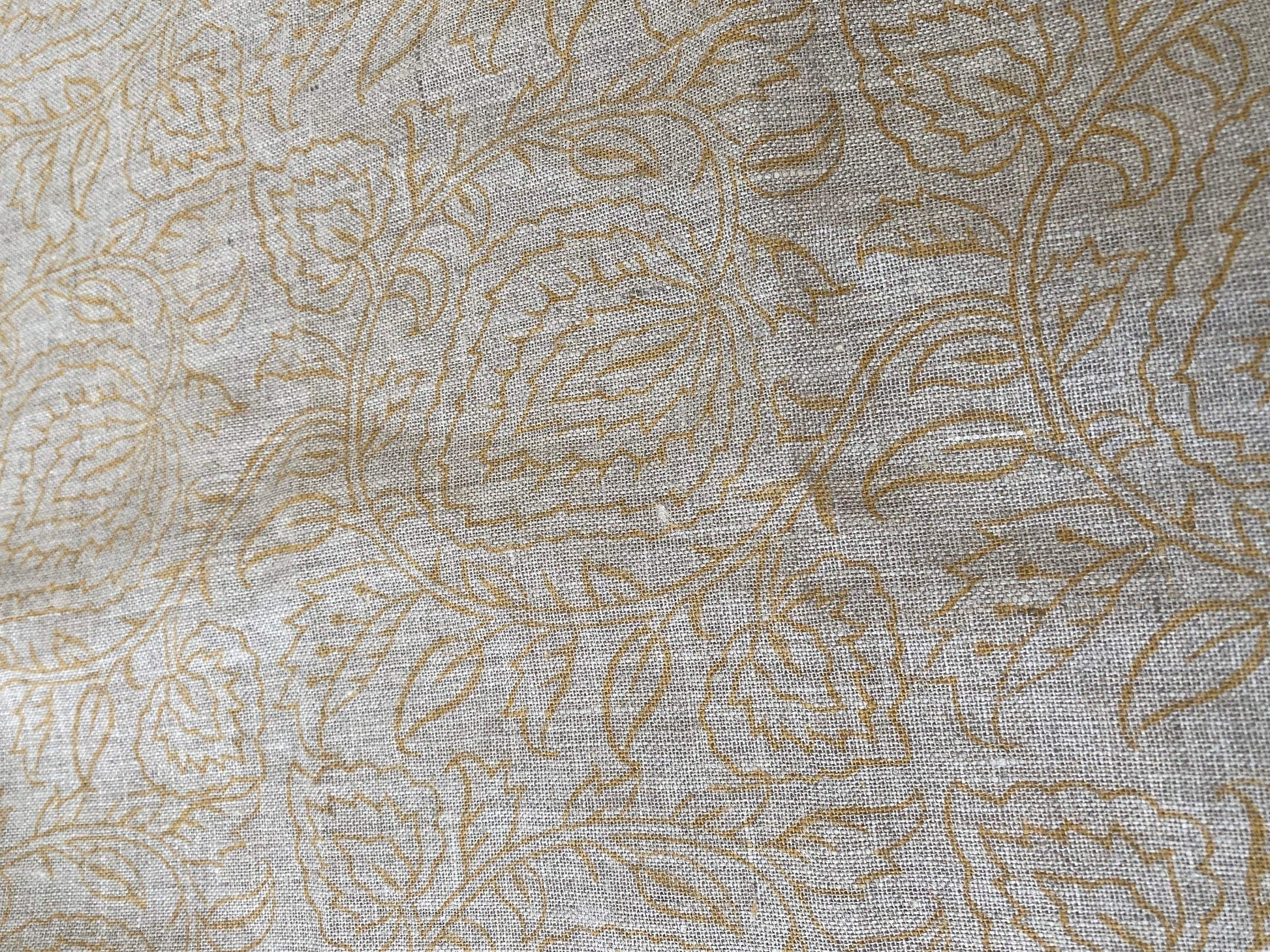 NORA || Indian Hand Block Print Fabric, Indian Linen Fabric, Block Print Fabric, Designer Floral Printing Fabric, Upholstery fabric, Pillow - Maple Village Lane