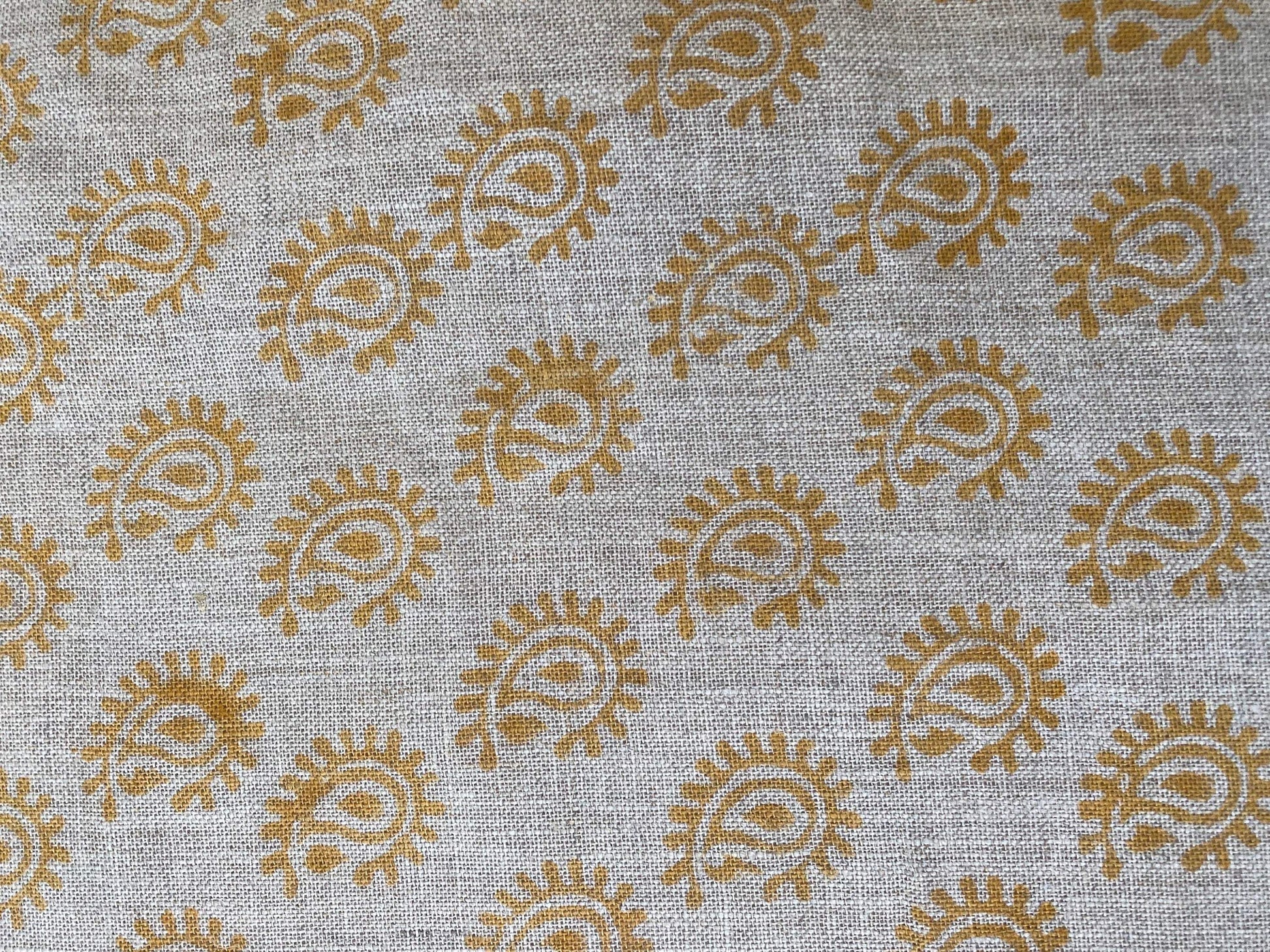 TATULLA || Indian Hand Block Print Fabric, Indian Linen Fabric, Block Print Fabric, Designer Floral Printing Fabric, Upholstery fabric, - Maple Village Lane