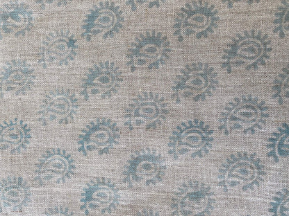 Linen fabric, Fabric by yard, Hand printed fabric, Block Print Fabric, Indian Fabric